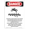 Signmission OSHA Danger, Portrait Rotating Auger Inside This, 10in X 7in Decal, 7" W, 10" H, Portrait OS-DS-D-710-V-2437 - alternate 1
